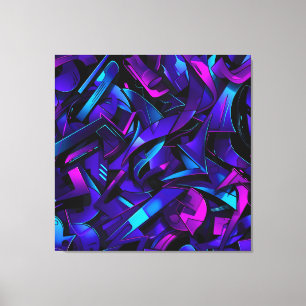 Impressão Em Tela Abstrato Grafite Street Swirl