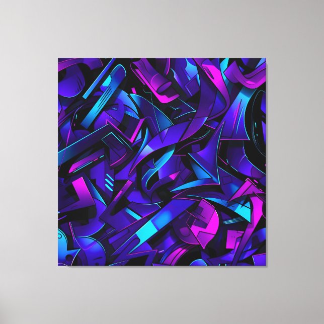 Impressão Em Tela Abstrato Grafite Street Swirl (Frente)