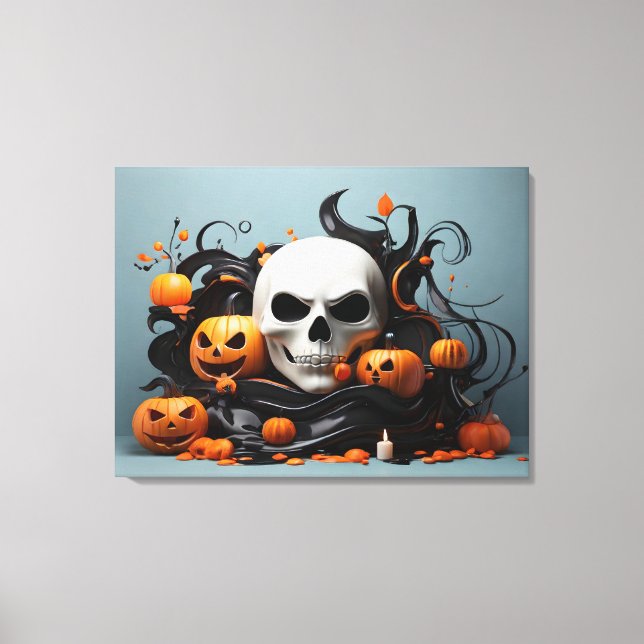 Impressão Em Tela Abstrato Halloween design (Frente)