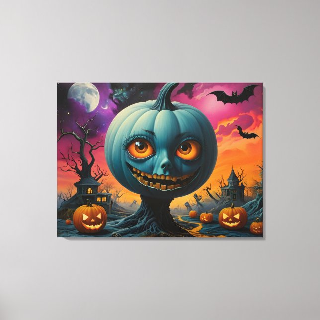 Impressão Em Tela Abstrato Halloween design (Frente)