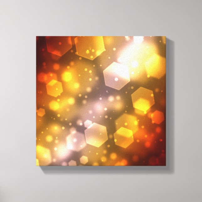 Impressão Em Tela Abstrato Hexagon (Frente)