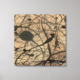 Impressão Em Tela Abstrato Inspirado em Pollock do Santuário