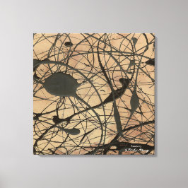 Impressão Em Tela Abstrato Inspirado em Pollock em Santuário