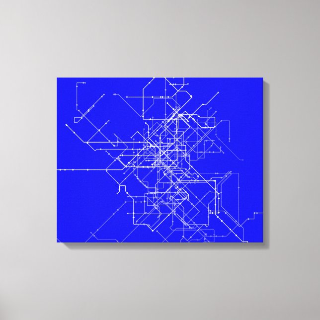Impressão Em Tela Abstrato Line Art (Frente)
