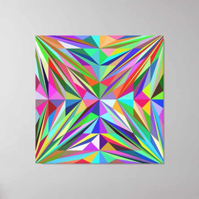 Impressão Em Tela Abstrato Mandala (Frente)