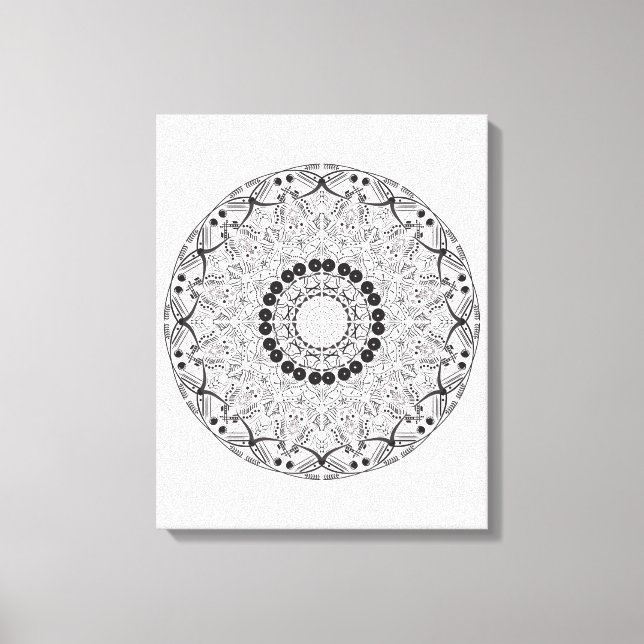 Impressão Em Tela Abstrato mandala design. Vetor orienta (Frente)