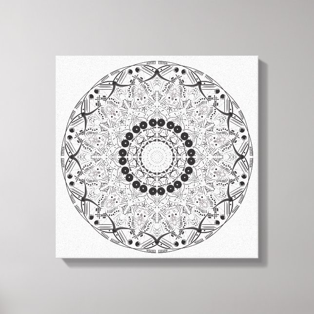 Impressão Em Tela Abstrato mandala design. Vetor orienta (Frente)