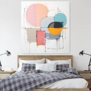 Impressão Em Tela abstrato - minimalista