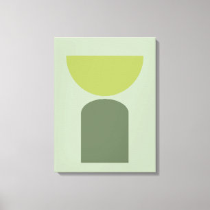 Impressão Em Tela Abstrato Modern Art Geometrics Shapes Sage Green