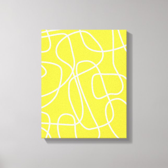 Impressão Em Tela Abstrato Moderna Arte em Amarelo | Artéria (Frente)