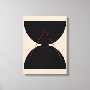 Impressão Em Tela Abstrato Moderna Arte Formas Geométricas em Preto