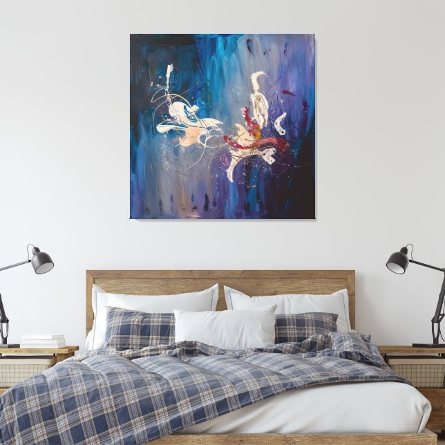 Impressão Em Tela Abstrato moderna dança cósmica da criação 🌌 ✨ (Insitu(Quarto))