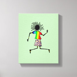 Impressão Em Tela Abstrato, moderna Dançarina Elegante de Arte Afric