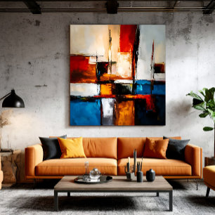 Impressão Em Tela Abstrato moderno: Artista artesanal