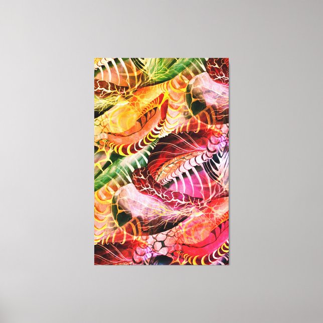 Impressão Em Tela Abstrato moderno contemporâneo com formas geométri (Frente)