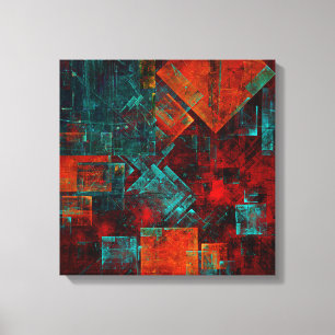 Impressão Em Tela Abstrato Moderno Padrão Artístico Legal Colorido