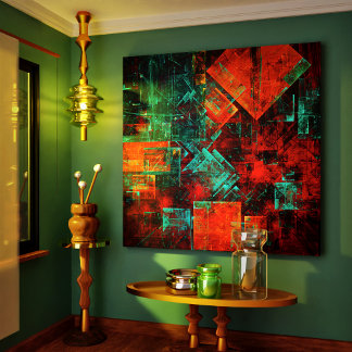 Impressão Em Tela Abstrato Moderno Padrão Artístico Legal Colorido