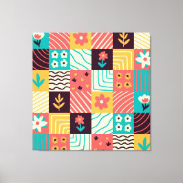 Impressão Em Tela Abstrato Mosaico