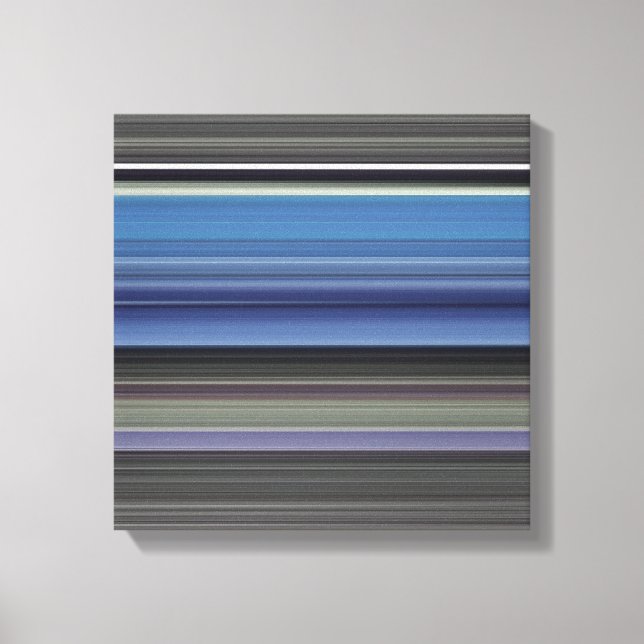 Impressão Em Tela Abstrato nº 1: Azul e cinza (Frente)