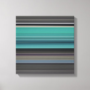 Impressão Em Tela Abstrato nº 1: Teal e cinza