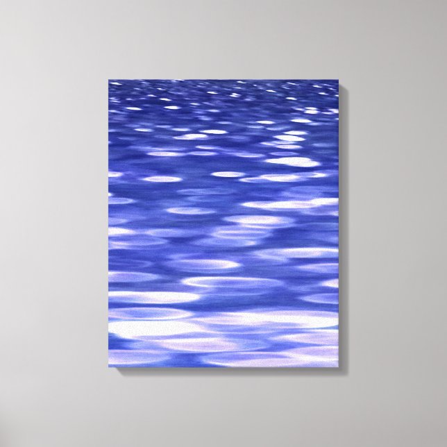 Impressão Em Tela Abstrato nº 3: Shimmer azul (Frente)
