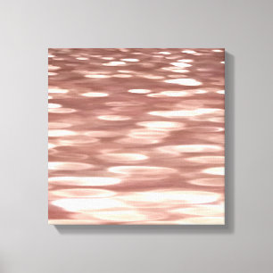 Impressão Em Tela Abstrato nº 3: Shimmer Dourado Rosa de cobre