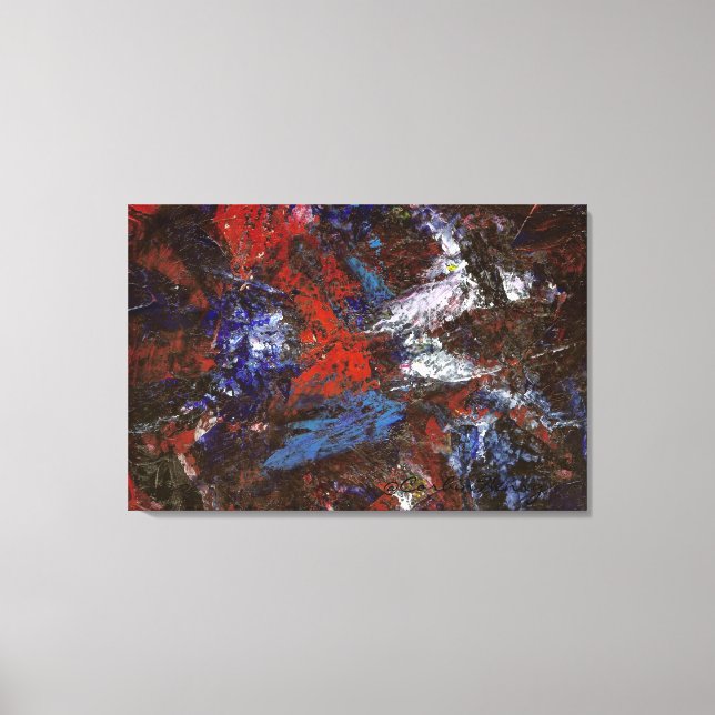 Impressão Em Tela Abstrato na Escuridão (Frente)