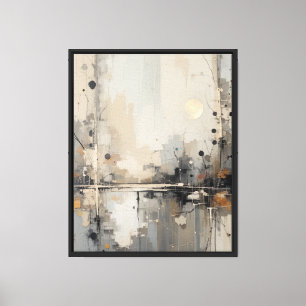 Impressão Em Tela Abstrato Neutro Natureza Poster Arte cheia