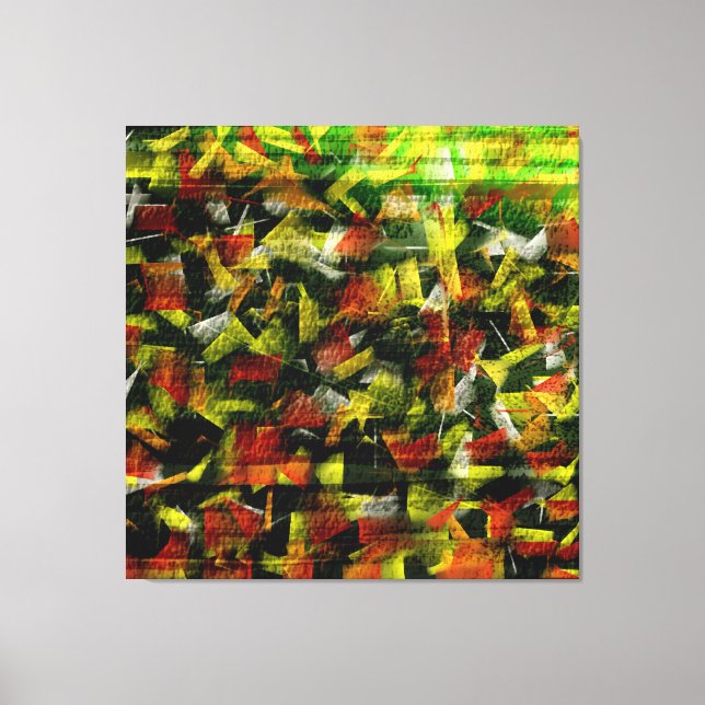 Impressão Em Tela Abstrato Oil & Acrylic Painting 3 (Frente)