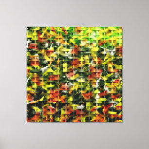 Impressão Em Tela Abstrato Oil & Acrylic Painting no Wicker 2