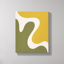 Impressão Em Tela Abstrato Orgânico de Meados do Século | Oliva Dour