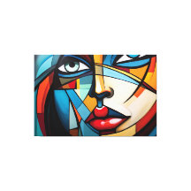 Abstrato pintura do rosto da mulher