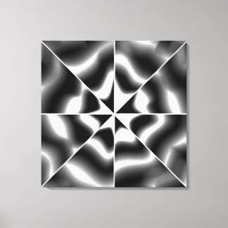 Impressão Em Tela Abstrato preto e branco