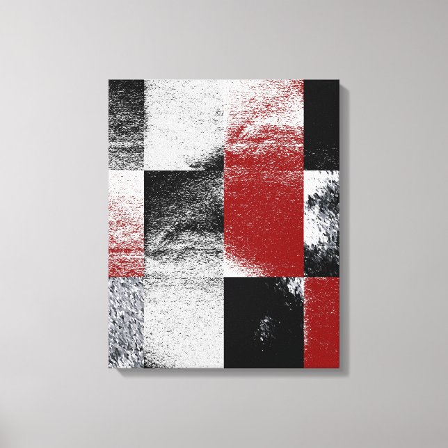 Impressão Em Tela Abstrato Red Black Stone Finage Trabalho de arte (Frente)