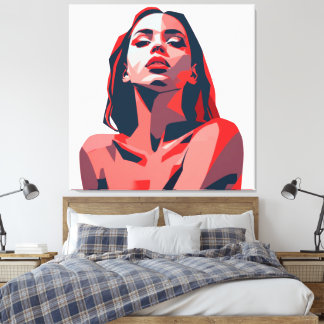 Impressão Em Tela Abstrato, Retrato Moderno, Design