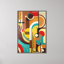 Abstrato Retro Art | Formas e Padrões vibrantes