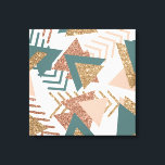 Impressão Em Tela abstrato retroativo 80s | Paleta verde e Dourada d<br><div class="desc">#abstractart Vintage abraçou a moderna abstrato geométrica geométrica-arte em uma paleta de ouro verde e colecionada nos anos 70, com um sotaque de ouro rosa moderno celebrando os anos 1990 e 1980 com gráficos retrorreflectores totalmente incríveis. O estilo Memphis aleatório dos anos 80 e 90 incluiu padrões descontinuados de ziguezags...</div>