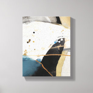 Impressão Em Tela Abstrato Splatter - Nentes Pretos