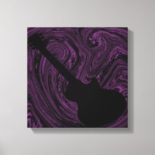 Impressão Em Tela Abstrato suga Tela de Violão, Roxo
