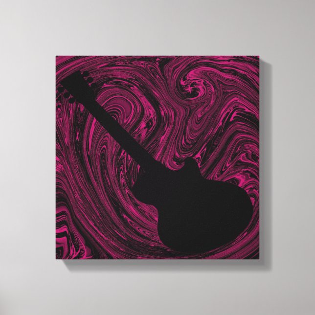 Impressão Em Tela Abstrato suga Tela do Violão, Magenta (Frente)