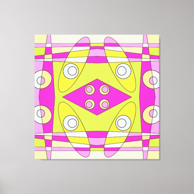 Impressão Em Tela Abstrato surfing Bright Green Bublegum verde rosa (Frente)