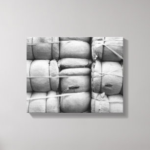 Impressão Em Tela Abstrato Textura em preto e branco