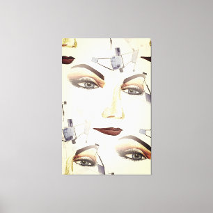 Impressão Em Tela Abstrato Trabalho de arte com Retrato Feminino Sen