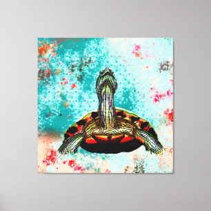 Impressão Em Tela Abstrato Turtle Trabalho de arte