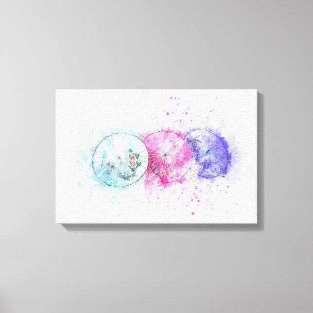 Impressão Em Tela Abstrato Umbrella Art (Frente)