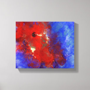 Impressão Em Tela abstrato vermelho azul roxo brilhante