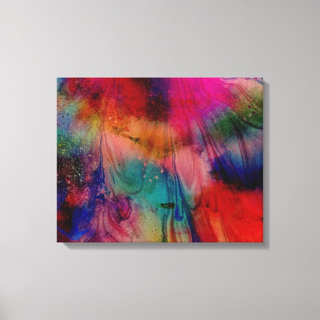 Impressão Em Tela Abstrato Watercolor (Frente)