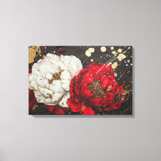 Impressão Em Tela Abstrato Watercolor Art com Animais, Flores