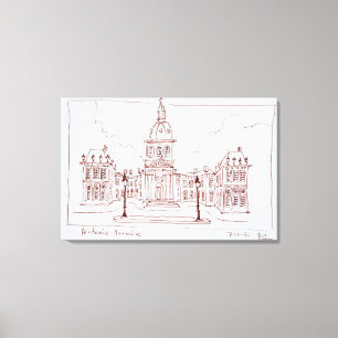 Impressão Em Tela Academia Francesa   Paris, França