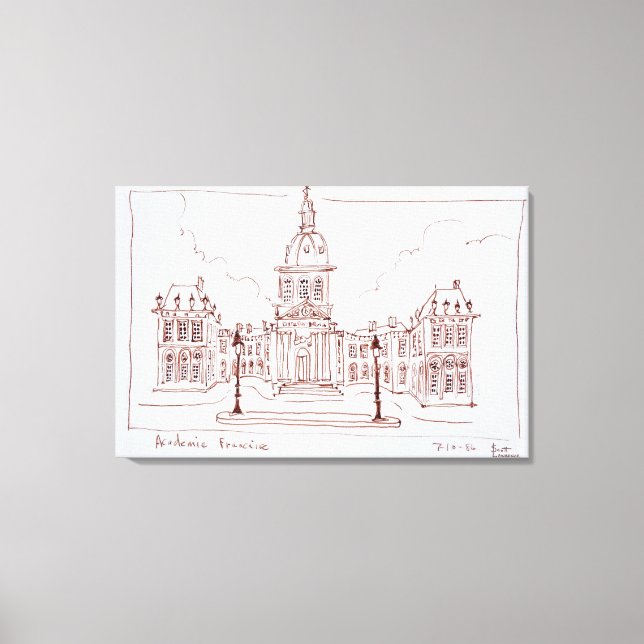 Impressão Em Tela Academia Francesa | Paris, França (Frente)